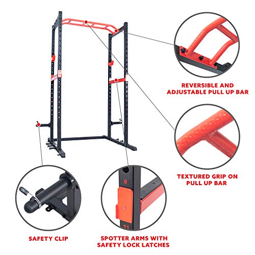 Strength Rack Power Cage with 1000 LB Weight Capacity Y8919