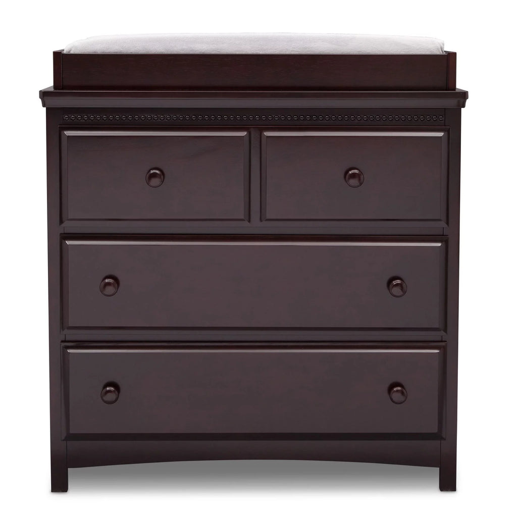 3 Drawer Dresser with Changing Top, Grey C3374