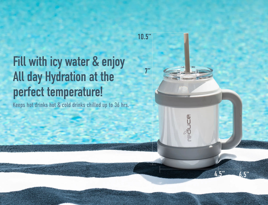 50oz Water Mug with Straw and Handle U2261