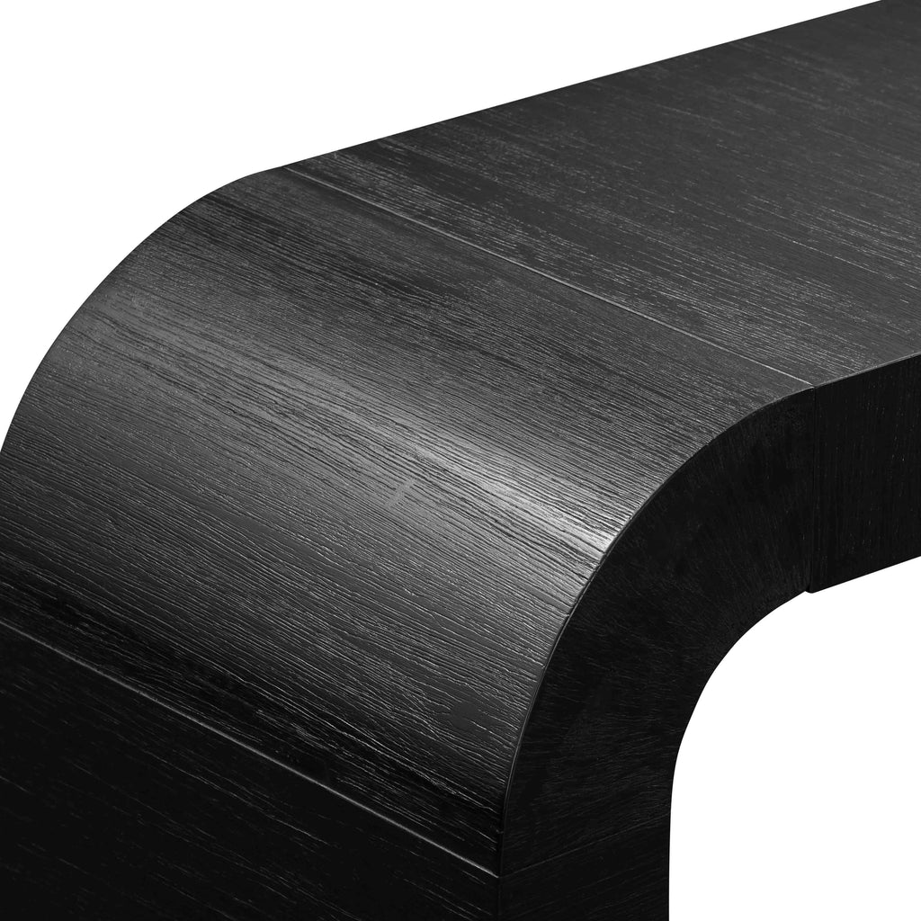 Black Acacia Finish Console Table Y944062