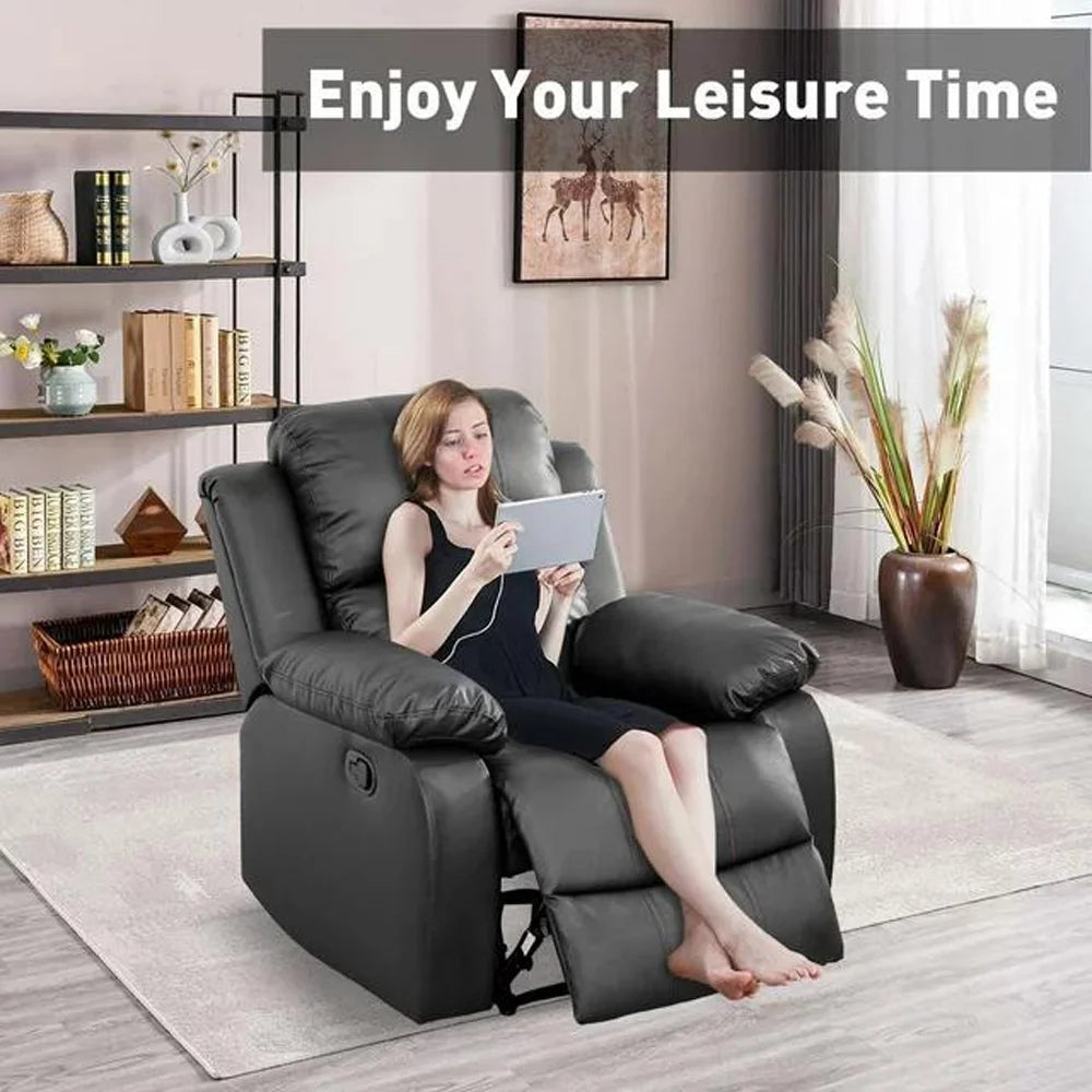 38" Leather Recliner Chair K61079